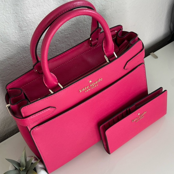 LAST ONE! ♠️ Kate Spade Staci Medium Satchel & matching wallet set + DUST BAG!! - Picture 4 of 12
